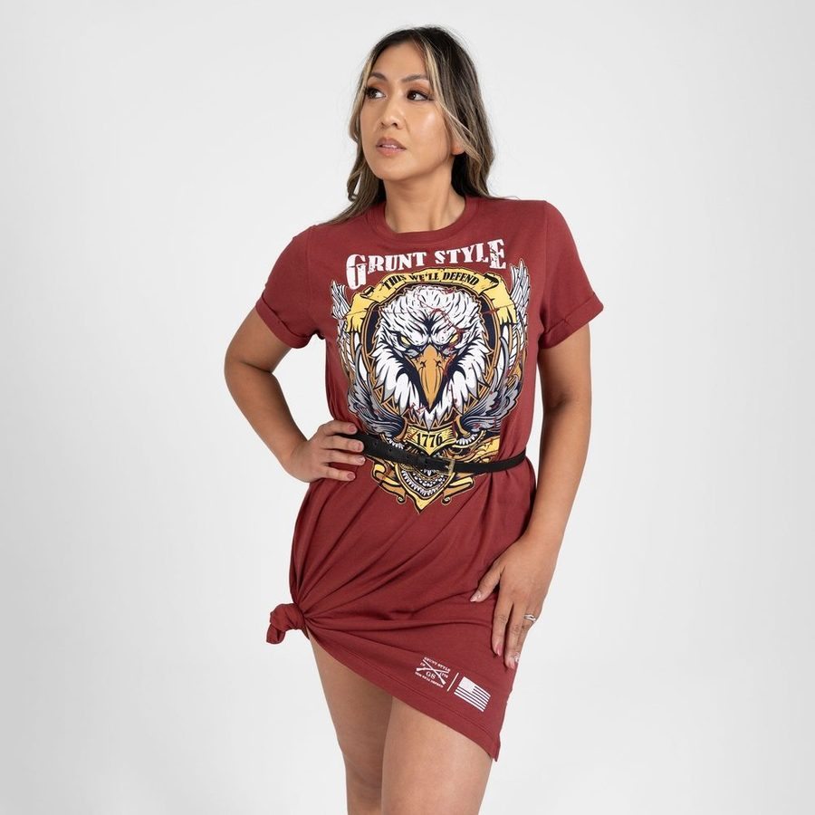 Women's Easy Rider Shirt Dress - Red Plum - Image 2