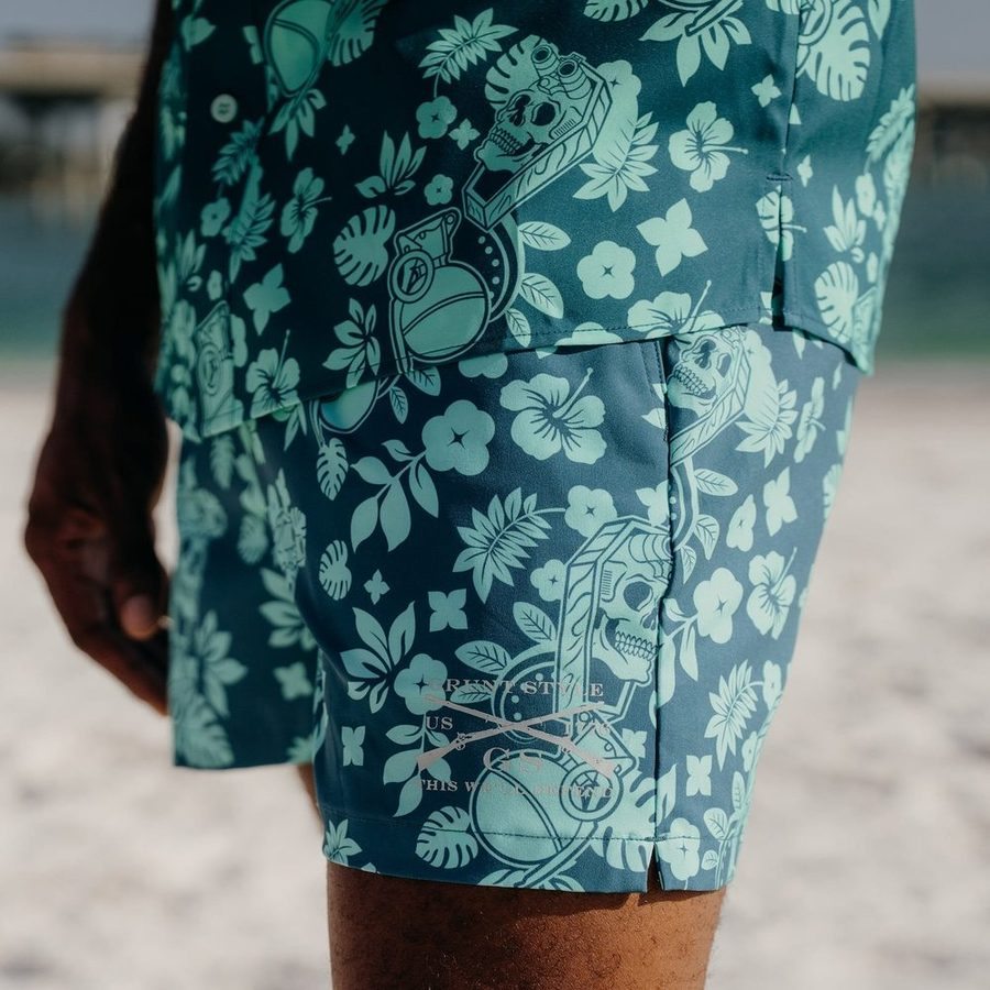 Grunt Short 5 Inseam - Tropical Death Harbor - Image 3