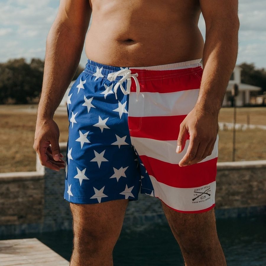 Grunt Short 7 Inseam - American Flag - Image 3