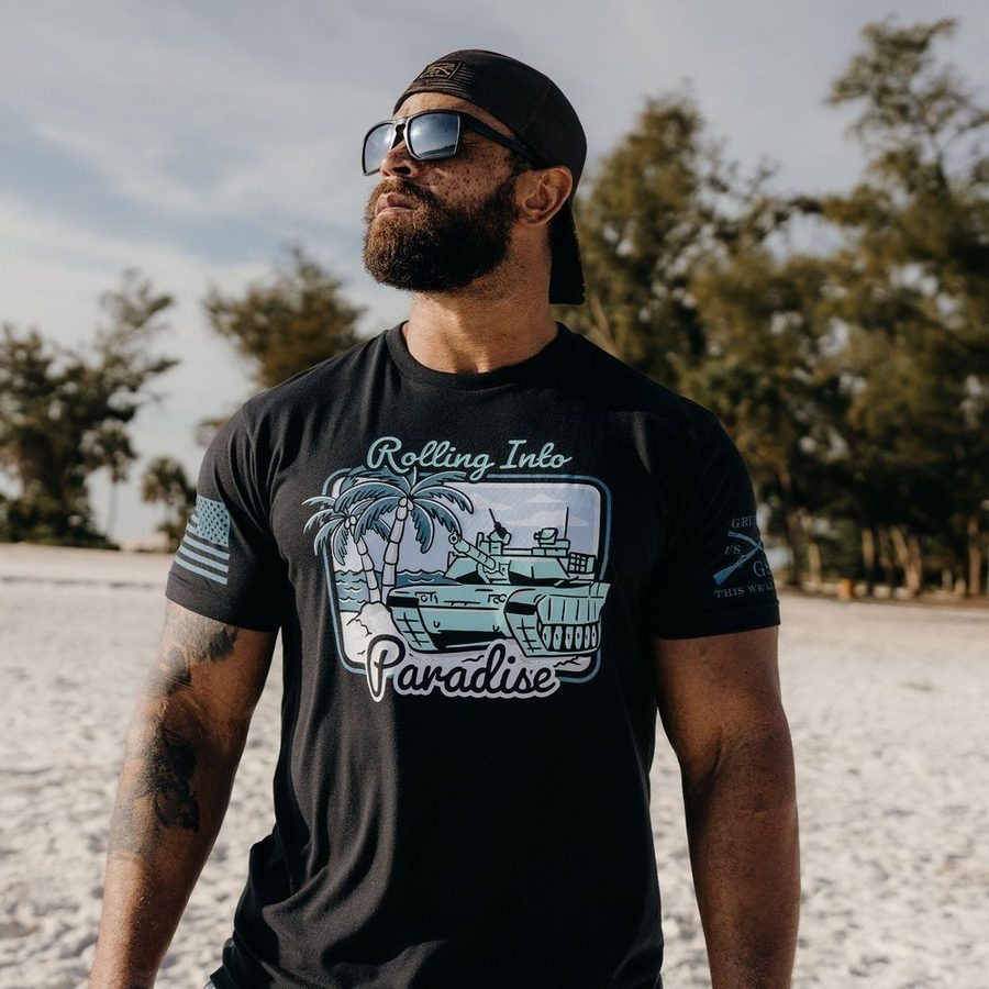 Rolling Into Paradise T-Shirt - Black - Image 2