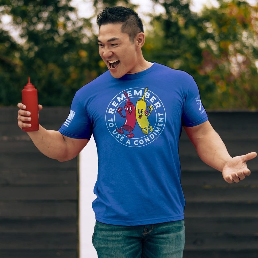 Use A Condiment T-Shirt - Royal - Image 3