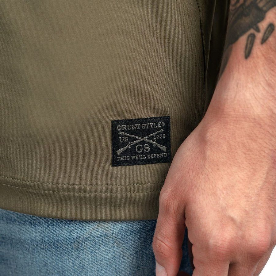 Men's Polo - Military Green - Image 8