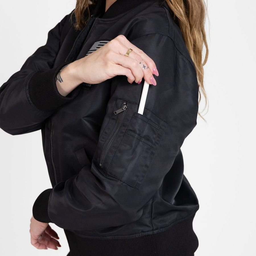 Women's Stealth Bomber Jacket - Black - Image 8