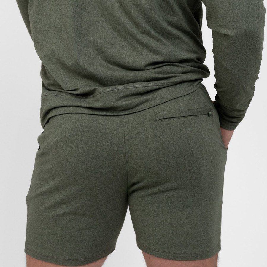 Men's All-Day Short - Heather Military Green - Image 10