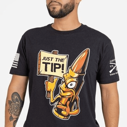Just The Tip T-Shirt - Black - Image 5