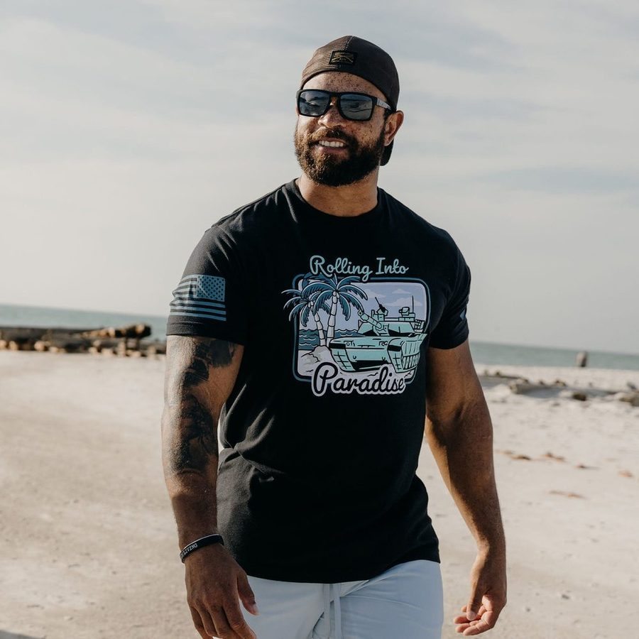 Rolling Into Paradise T-Shirt - Black - Image 3