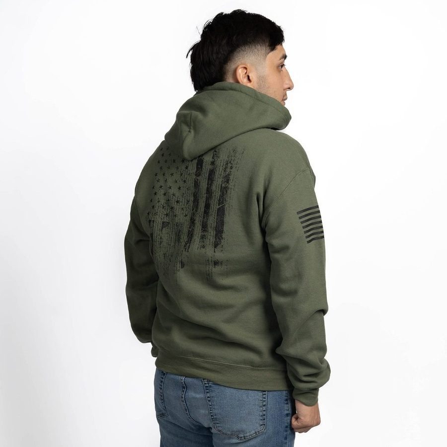 1776 Flag Hoodie - Military Green - Image 10