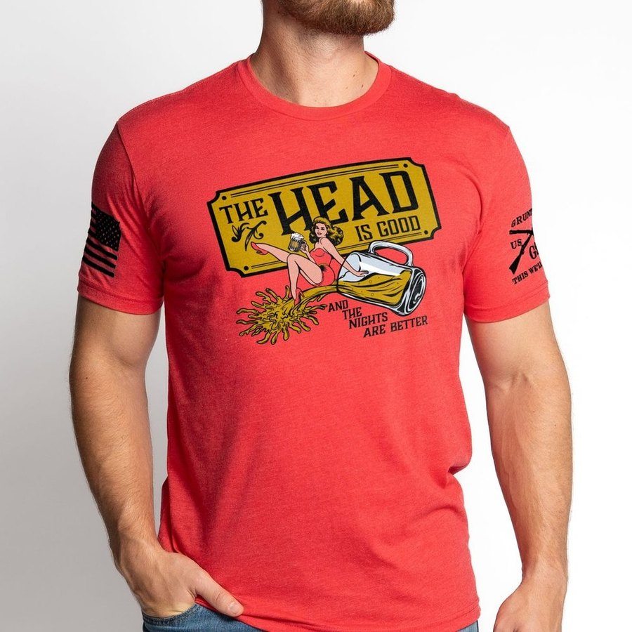 The Head Is Good T-Shirt - Red - Image 5