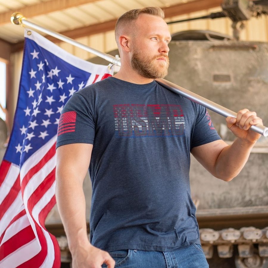 USMC - Through The Ages T-Shirt - Navy - Image 2