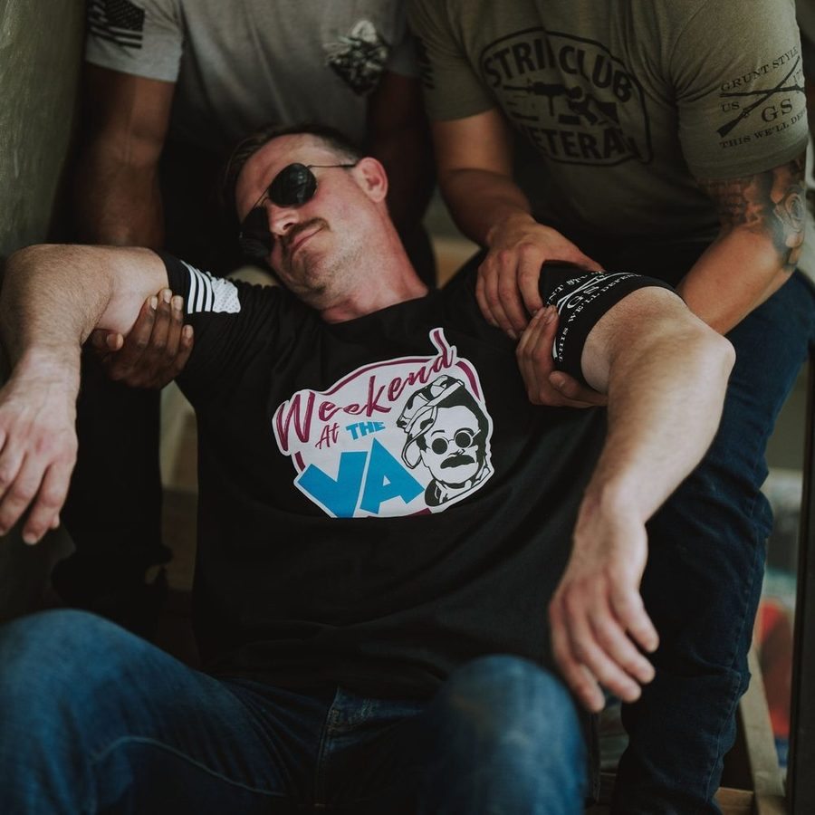 Weekend At The VA T-Shirt - Black - Image 2