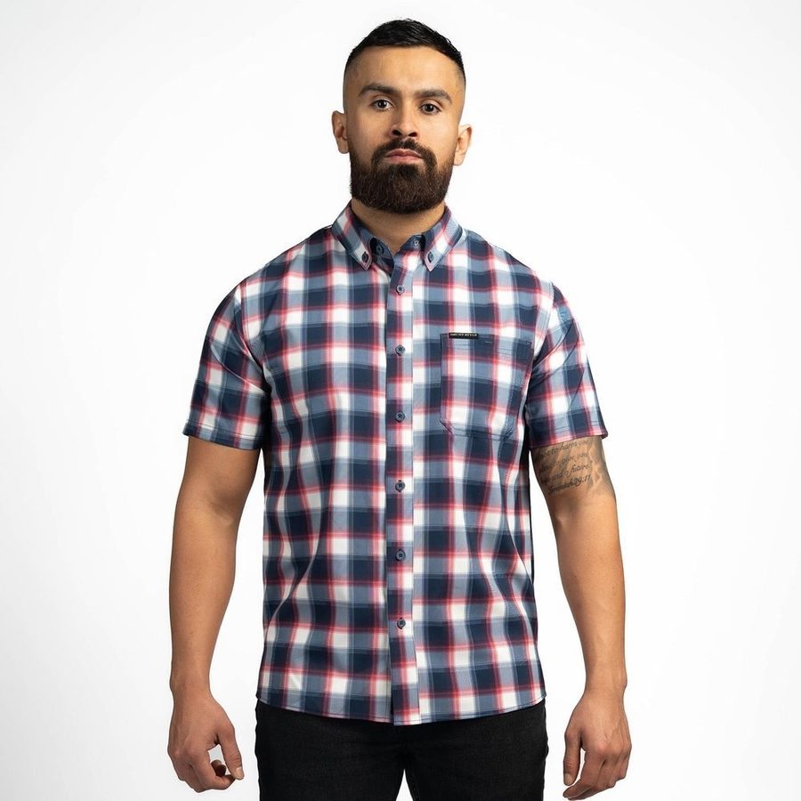Men's Commander Button Down - Old Glory Plaid - Image 2