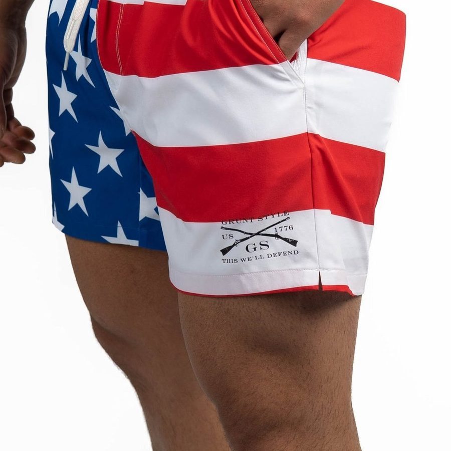 Grunt Short 5 Inseam - American Flag - Image 8
