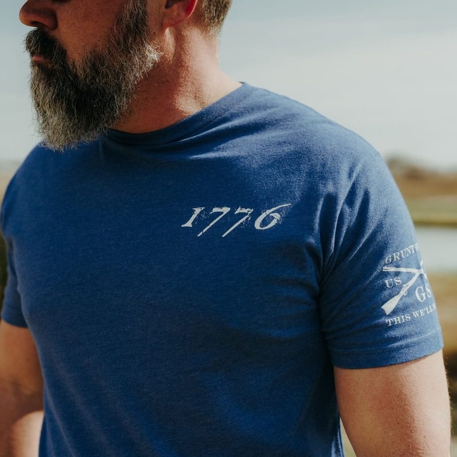 1776 Flag T-Shirt - Royal - Image 4