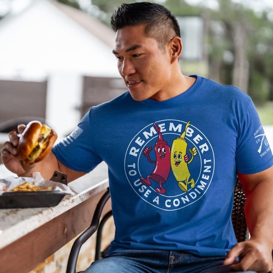 Use A Condiment T-Shirt - Royal - Image 2