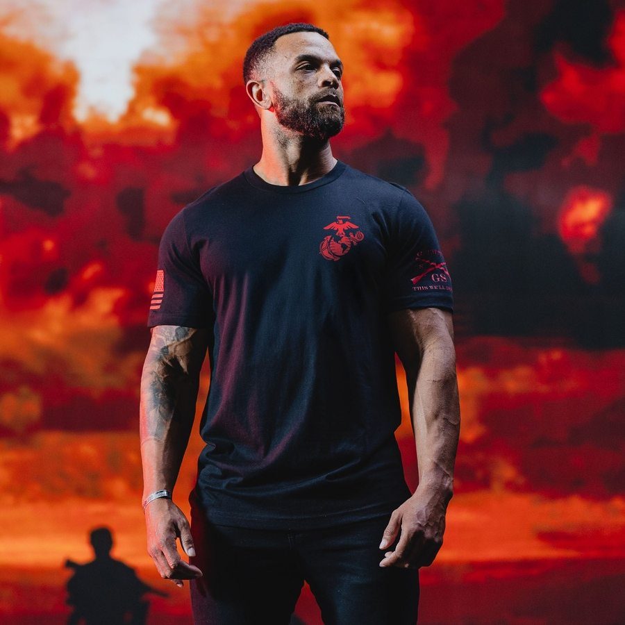 USMC - Retreat. Hell T-Shirt - Black - Image 3