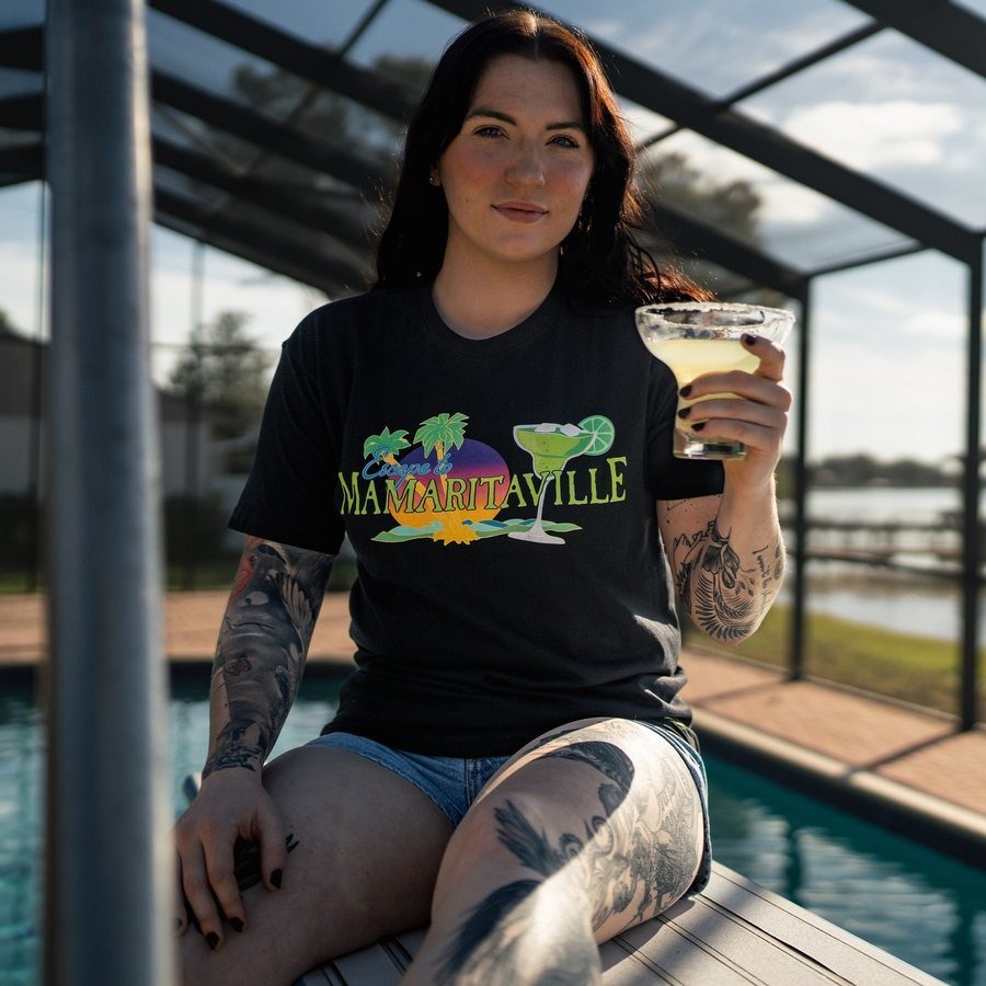 Women's Mamaritaville Boyfriend Fit T-Shirt - Black - Image 6