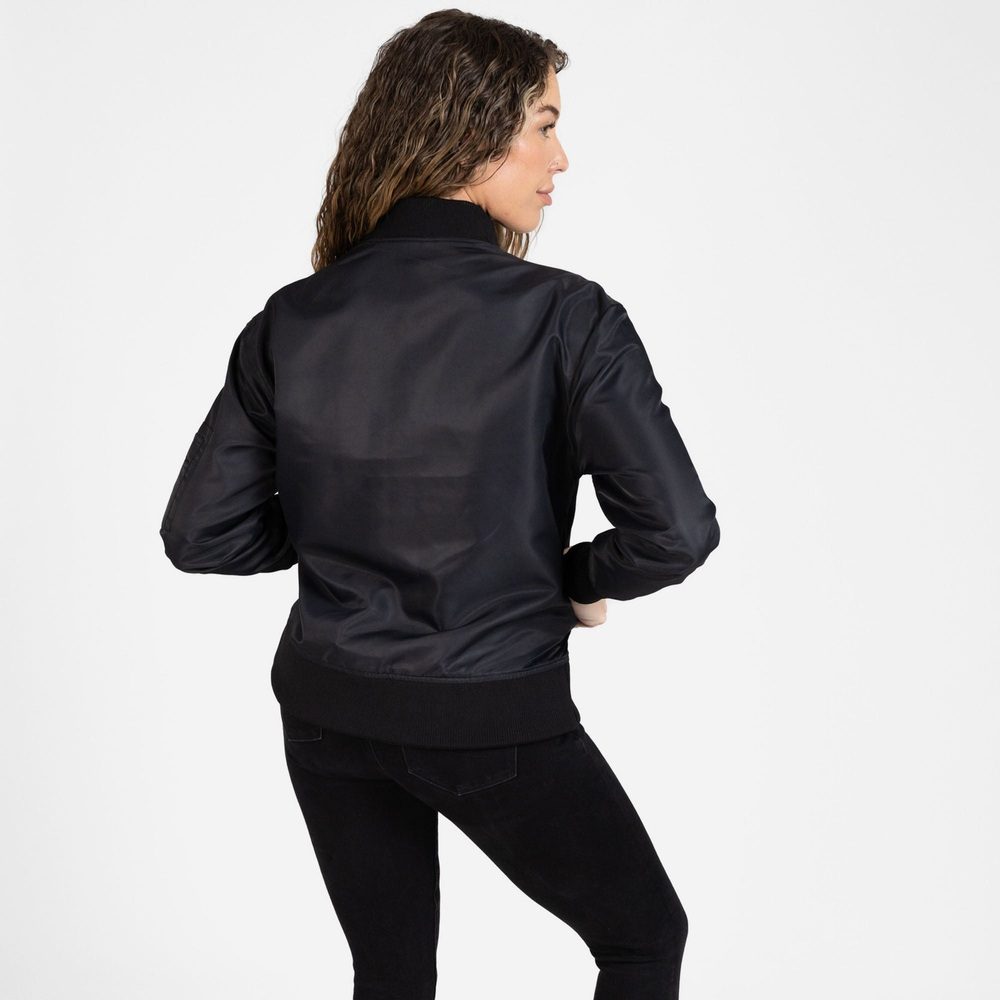 Women's Stealth Bomber Jacket - Black - Image 5