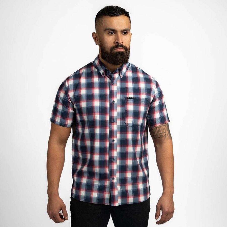 Men's Commander Button Down - Old Glory Plaid - Image 9