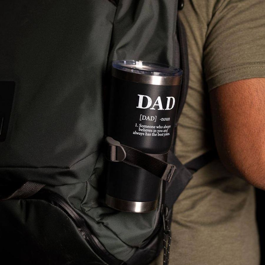 Dad Defined 20oz Tumbler - Black - Image 2