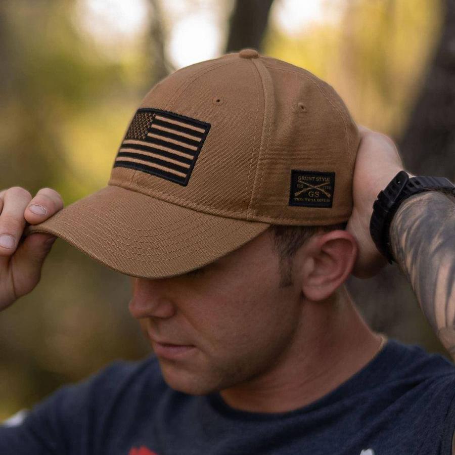 Embroidered American Flag Hat - Image 3