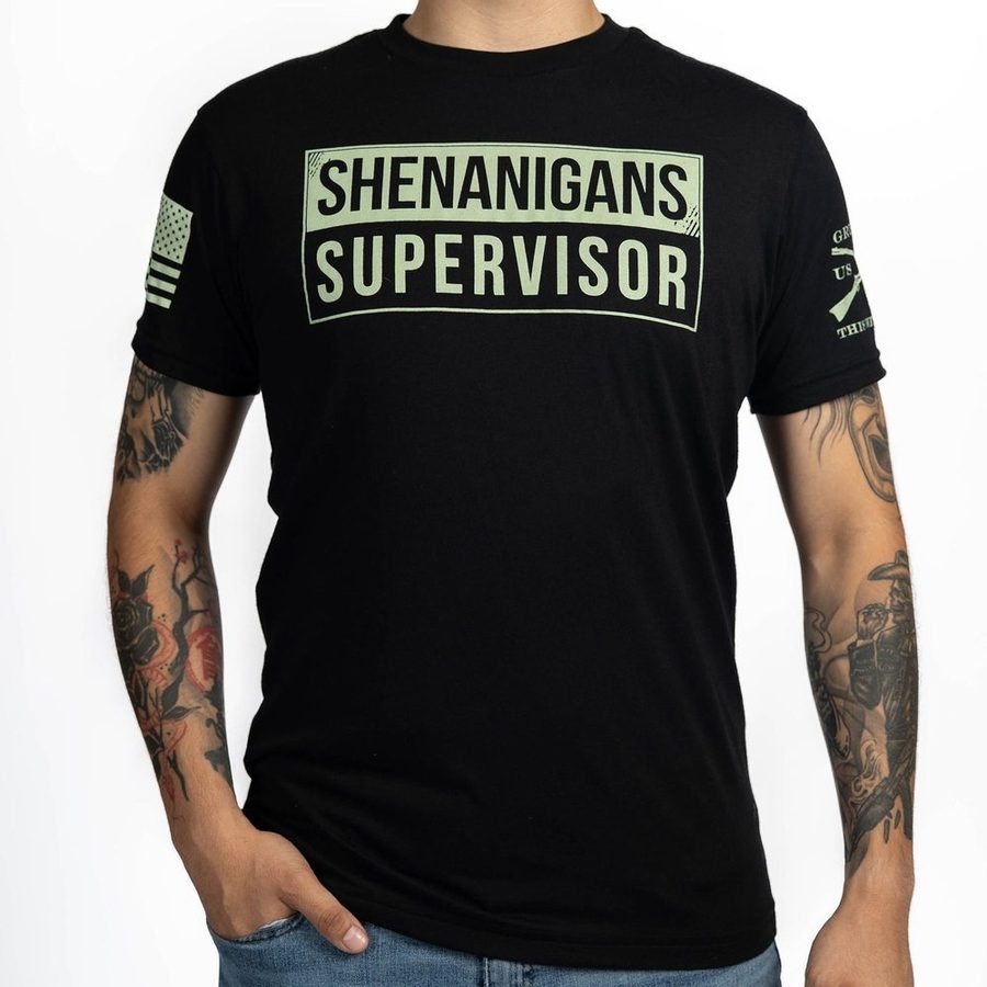 Shenanigans Supervisor T-Shirt - Black - Image 3