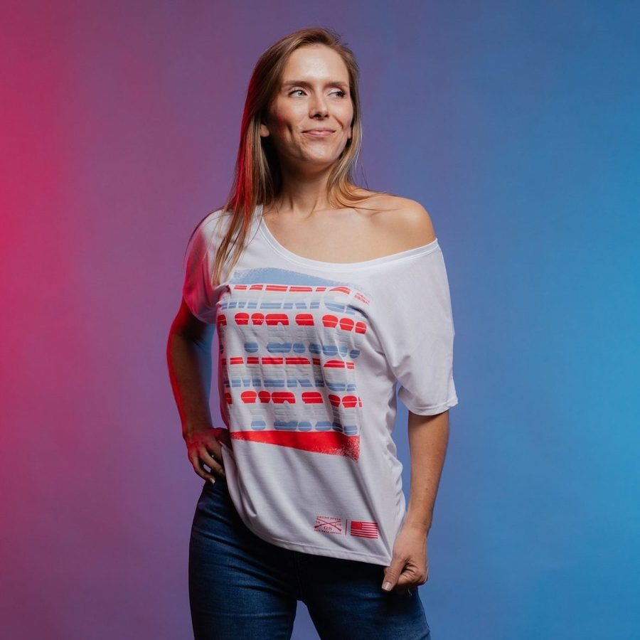 Women's America F*ck Yeah Slouchy Fit T-Shirt - White - Image 3