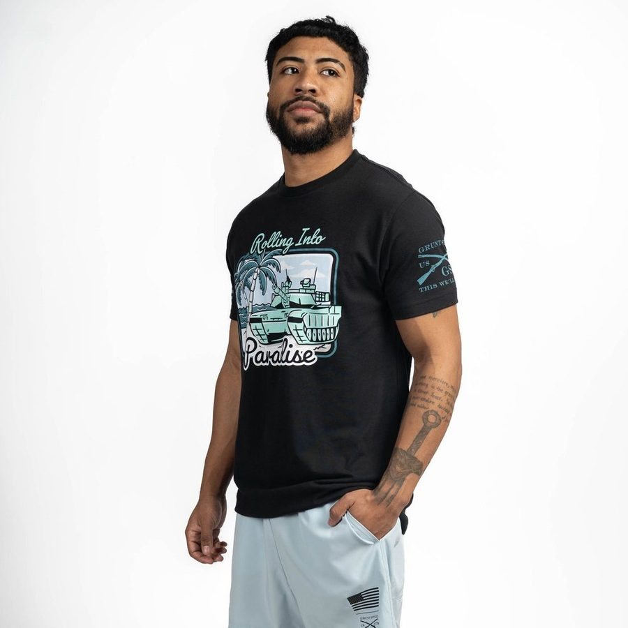 Rolling Into Paradise T-Shirt - Black - Image 6
