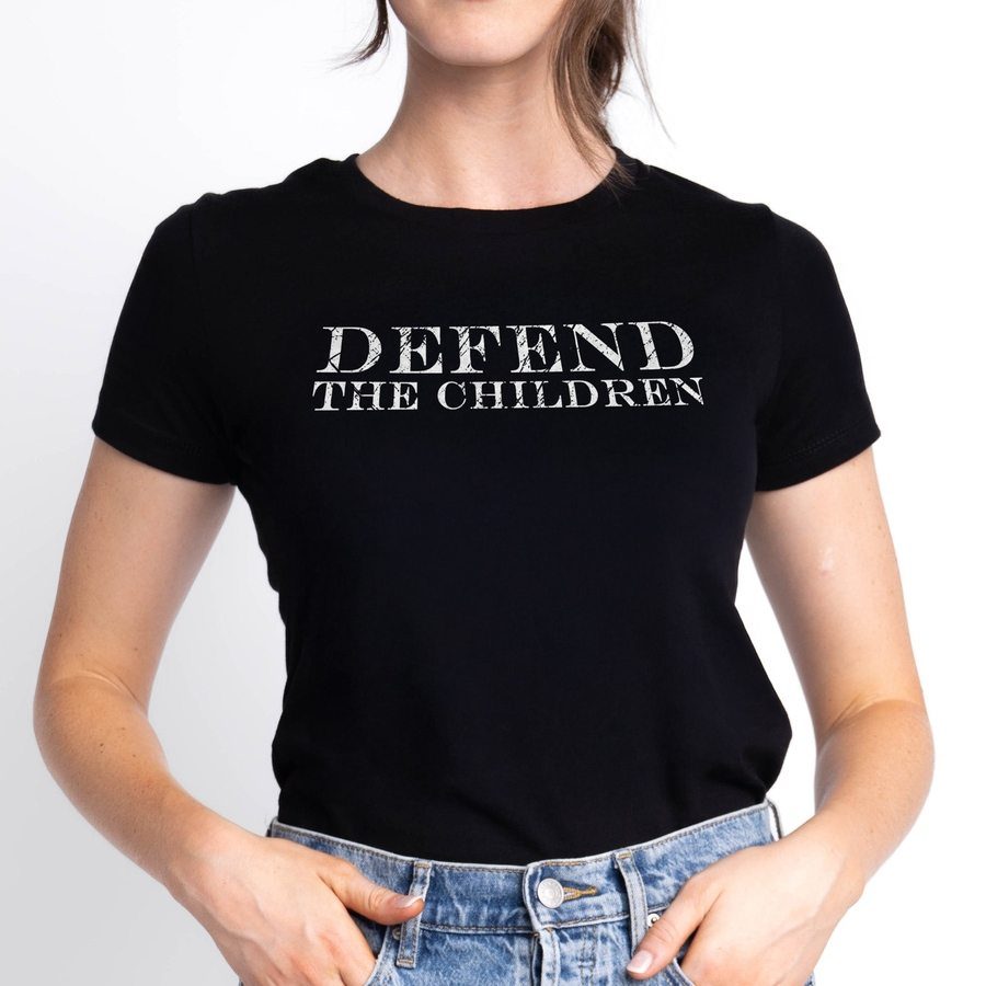 Women's Defend The Children Slim Fit T-Shirt - Black - Image 4