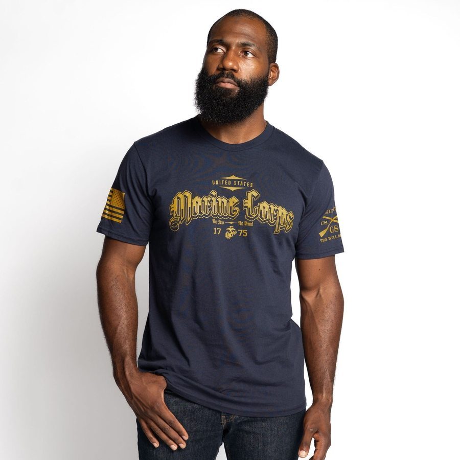 USMC - The Few. The Proud T-Shirt - Navy - Image 5