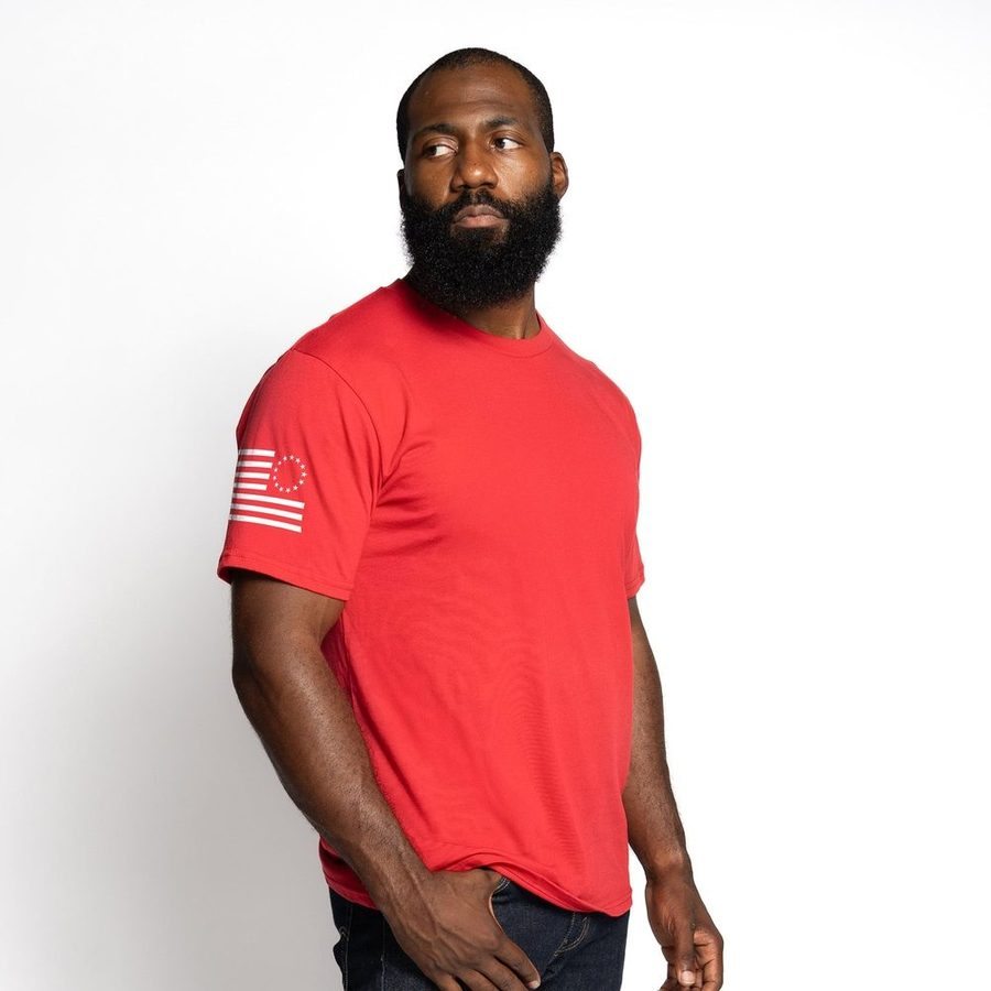 Betsy Ross Basic T-Shirt - Red - Image 6