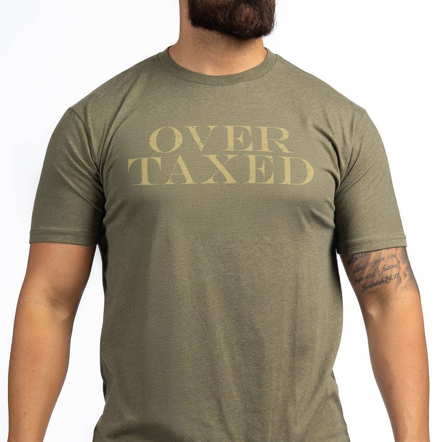 Overtaxed T-Shirt - Military Green - Image 5