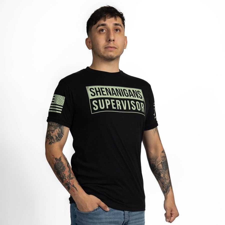 Shenanigans Supervisor T-Shirt - Black - Image 4