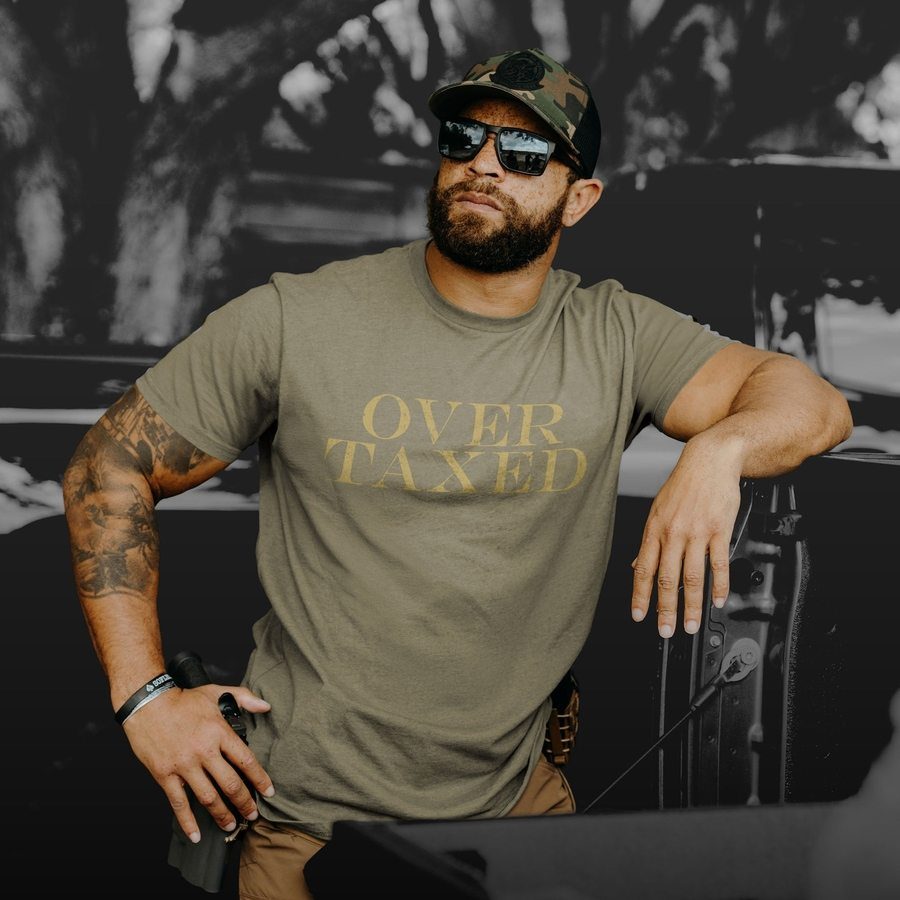 Overtaxed T-Shirt - Military Green - Image 2
