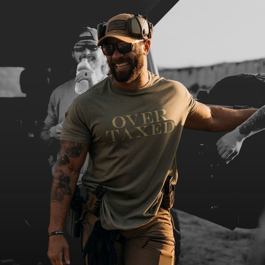 Overtaxed T-Shirt - Military Green - Image 3