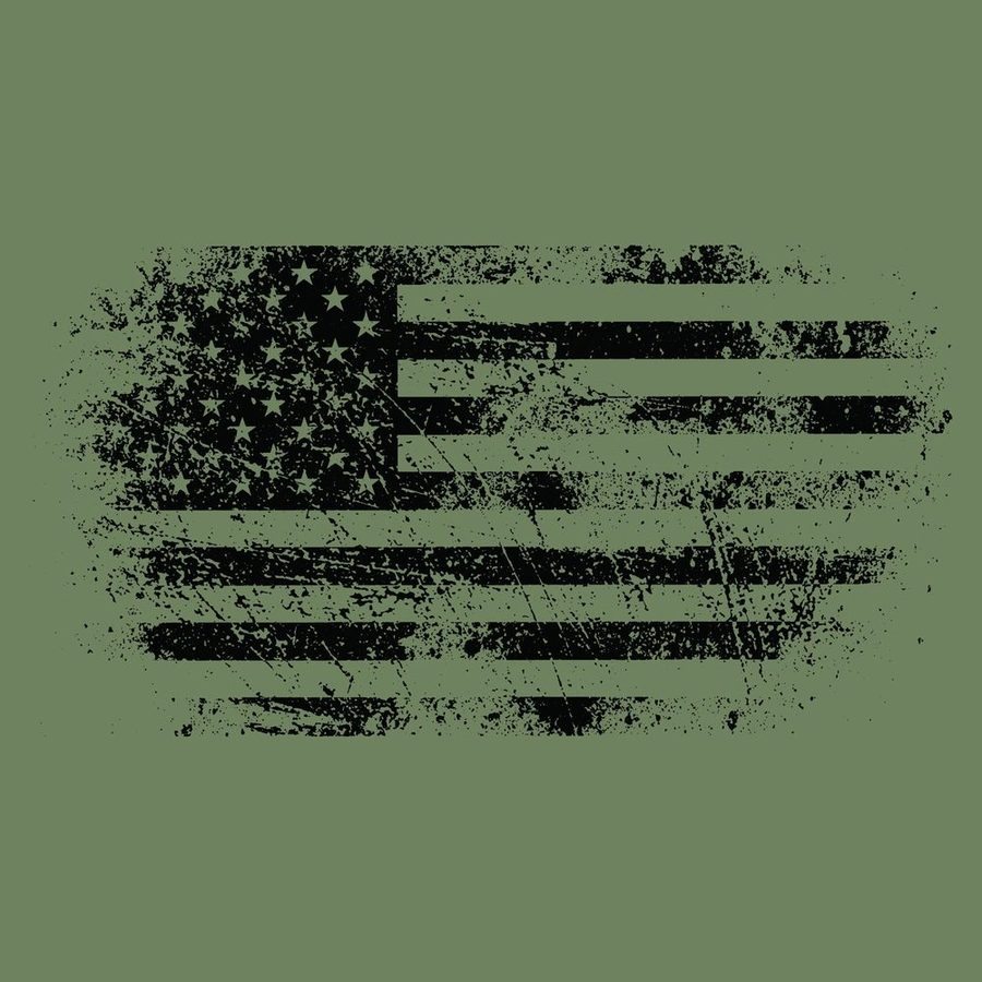 Vintage American Hoodie - Military Green - Image 3