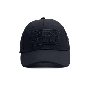 Grunt Style Stacked Logo - Black Hat