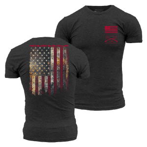 Red Blood Blue Collar® T-Shirt - Charcoal