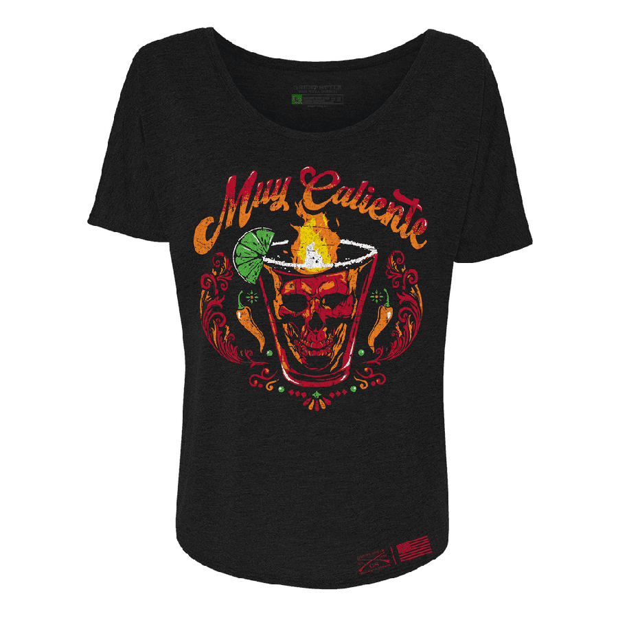 Women's Muy Caliente Slouchy T-Shirt - Black
