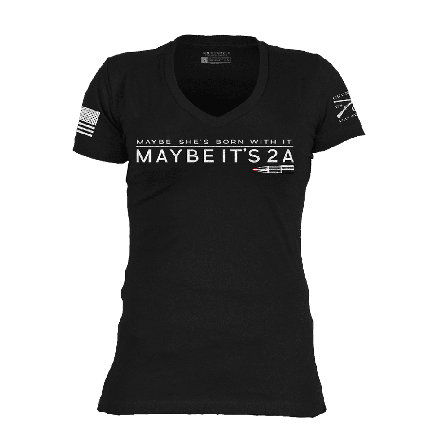 Women's Maybe It 2A V-Neck - Black