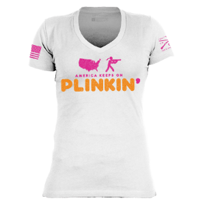 Women's Plinkin' V-Neck - White