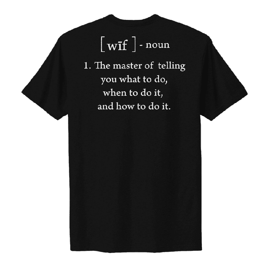 Women's Wife Defined Boyfriend Fit T-Shirt - Black - Image 3