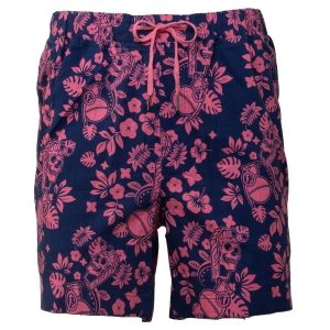 Getaway Casual Shorts - Tropical Death - Navy/Pink
