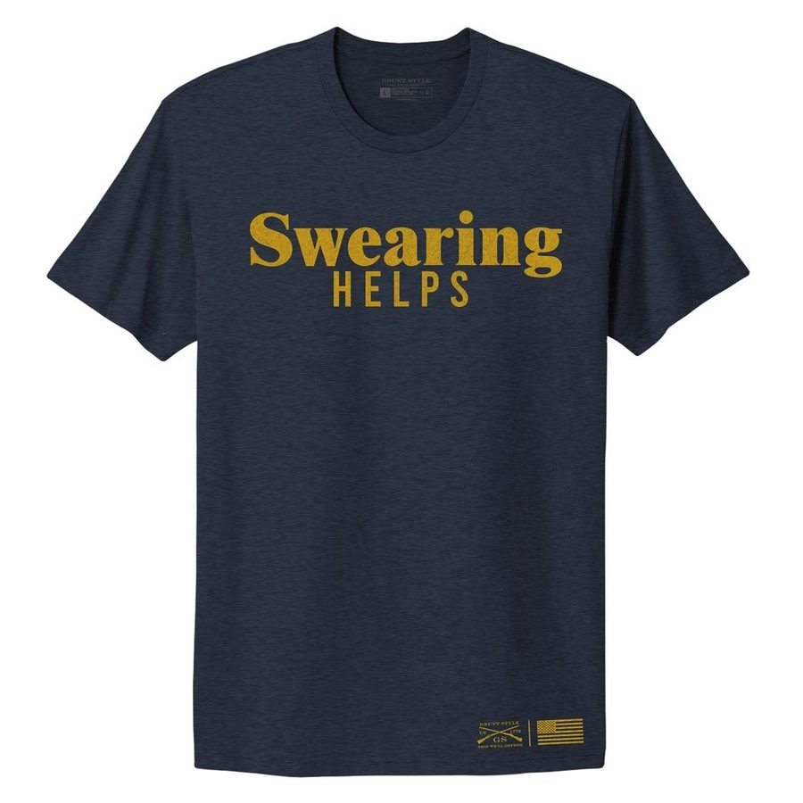 Women's Swearing Helps Boyfriend Fit T-Shirt - Midnight Navy