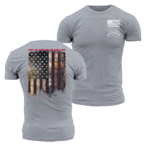 Red Blood Blue Collar® T-Shirt - Dark Heather Gray