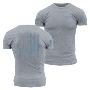 1776 Flag T-Shirt - Dark Heather Gray