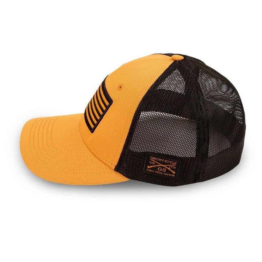 Embroidered American Flag Stretch Fit Hat - Coyote - Image 9