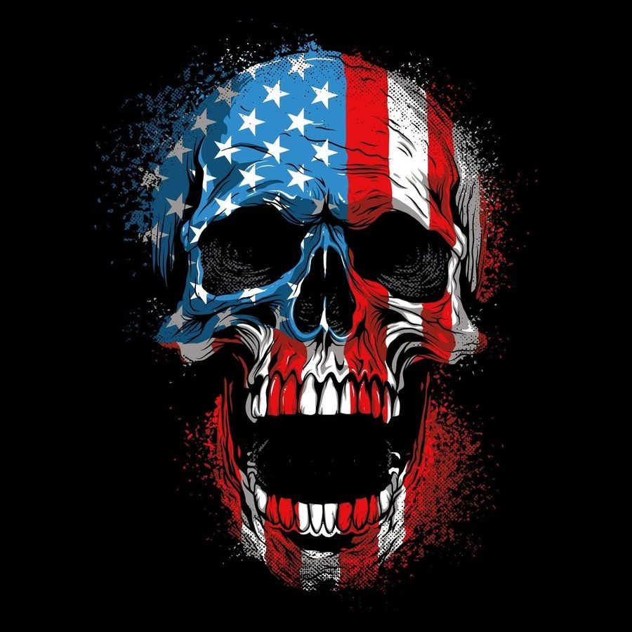 American Reaper Skull T-Shirt - Black - Image 3
