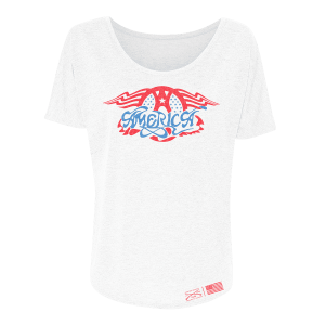 Women's AeroAmerica Slouchy Fit T-Shirt - White