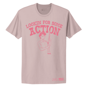 Women's Looking For Action Boyfriend Fit T-Shirt - Light Pink