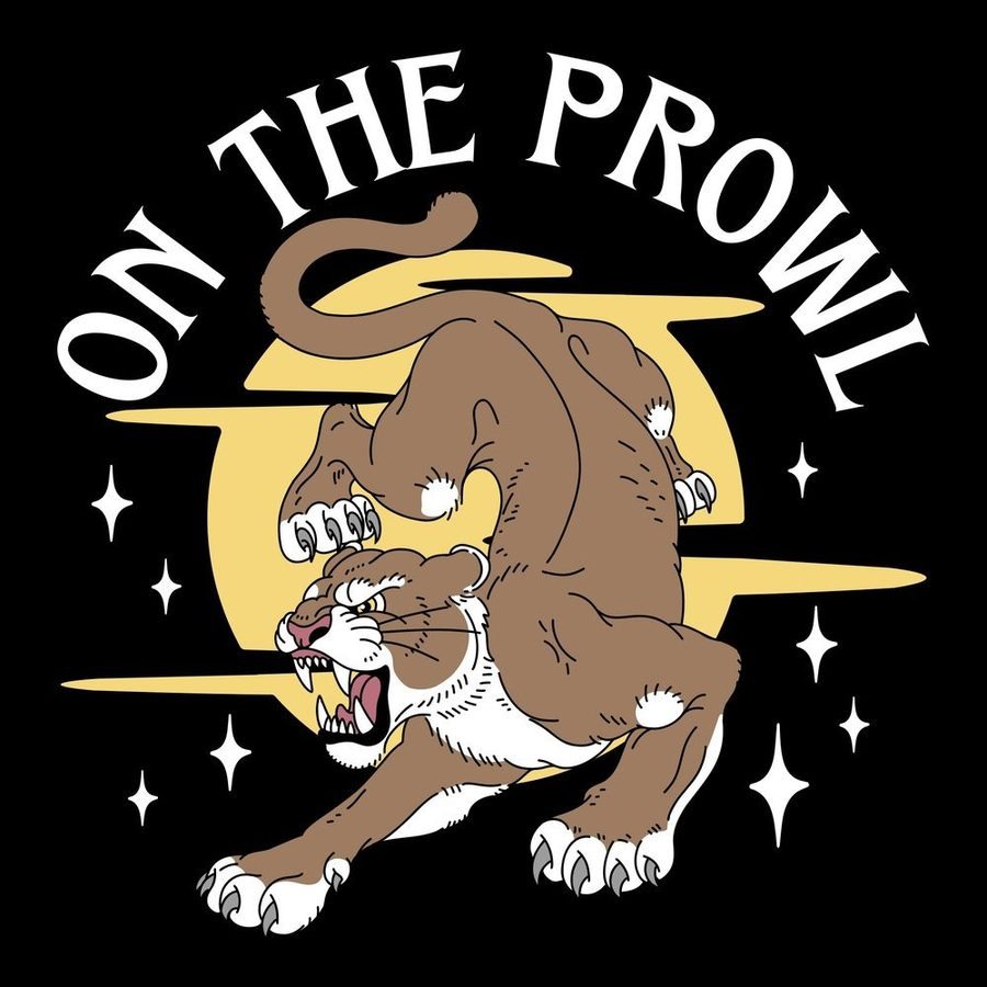 Women's On The Prowl Boyfriend Fit T-Shirt - Black - Image 2